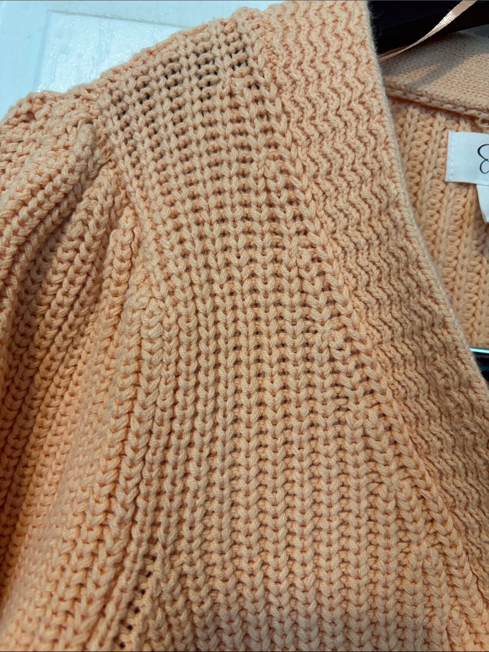 Women's peachy Cardigan Sweater 🍑 From Jessica Simpson. Perfect For Springtime - Picture 6 of 7